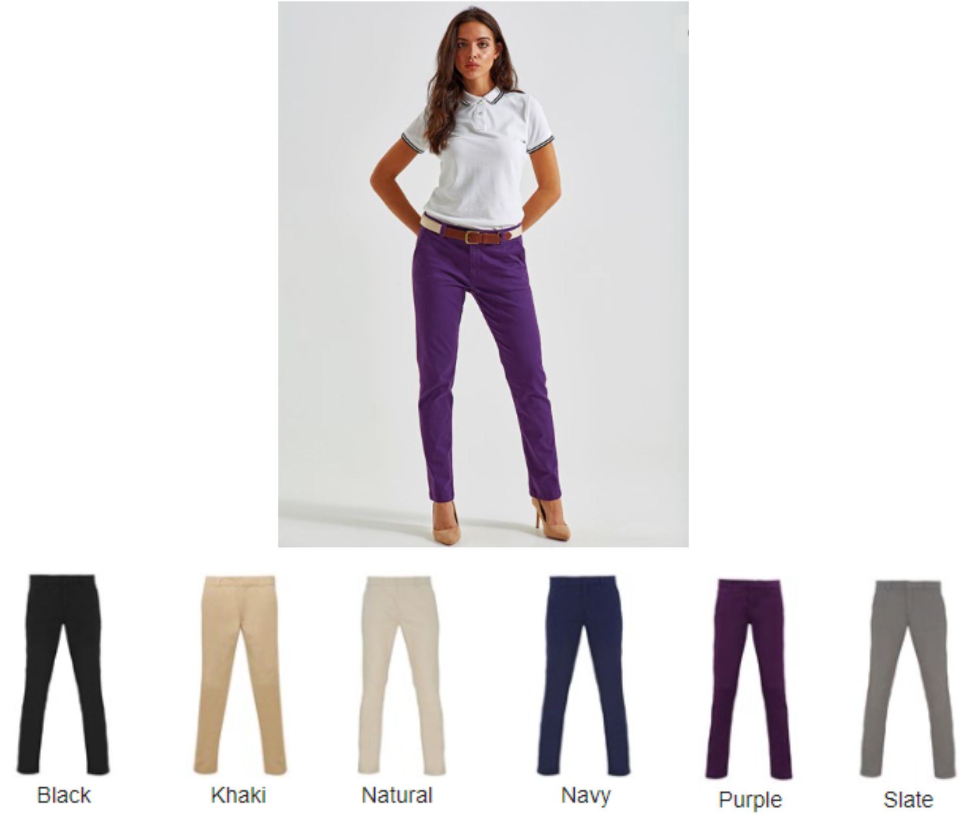 Asquith & Fox AQ060 Ladies Classic Fit Chino Trousers